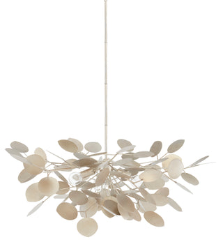 Lunaria Four Light Chandelier in Contemporary Silver Leaf
