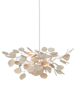 Lunaria Four Light Chandelier in Contemporary Silver Leaf