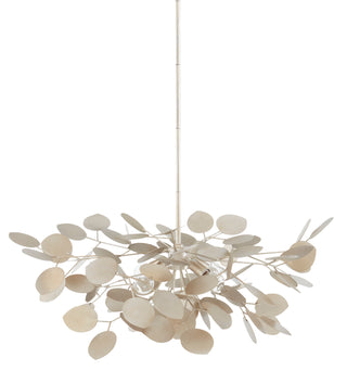 Lunaria Four Light Chandelier in Contemporary Silver Leaf