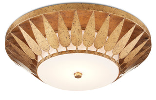 Floris LED Flush Mount in Autumn Gold/White
