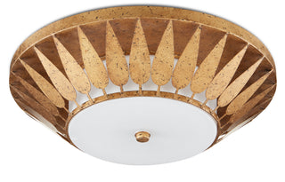 Floris LED Flush Mount in Autumn Gold/White