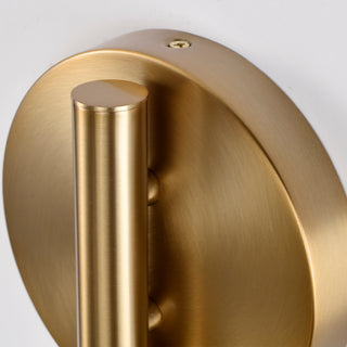Trilby One Light Wall Sconce in Matte White / Burnished Brass