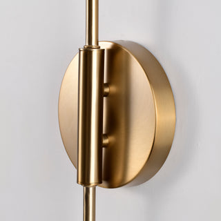 Trilby Two Light Wall Sconce in Matte Black / Burnished Brass