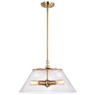 Dover Three Light Pendant in Vintage Brass