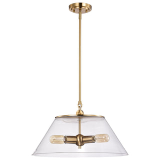 Dover Three Light Pendant in Vintage Brass