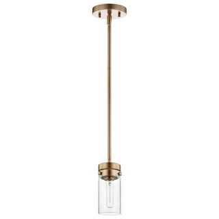 Intersection One Light Mini Pendant in Burnished Brass