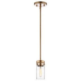 Intersection One Light Mini Pendant in Burnished Brass