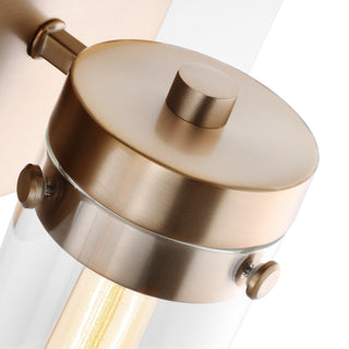 Intersection Three Light Vanity in Burnished Brass