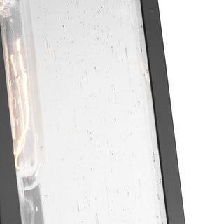 Homestead One Light Wall Lantern in Black / Wood