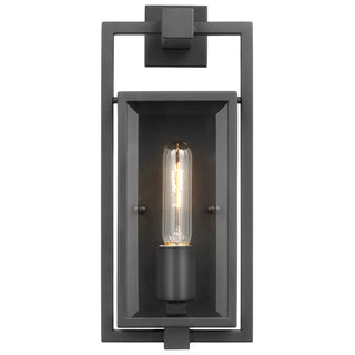 Exhibit One Light Wall Lantern in Matte Black