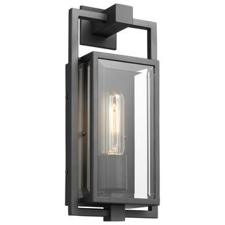Exhibit One Light Wall Lantern in Matte Black