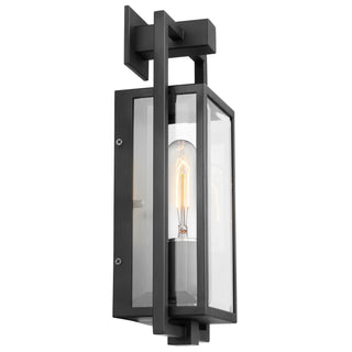 Exhibit One Light Wall Lantern in Matte Black