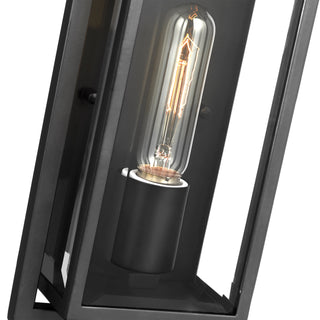 Exhibit One Light Wall Lantern in Matte Black