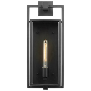 Exhibit One Light Wall Lantern in Matte Black