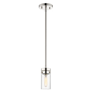 Intersection One Light Mini Pendant in Polished Nickel