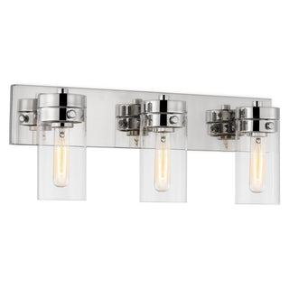 Intersection Three Light Vanity in Polished Nickel