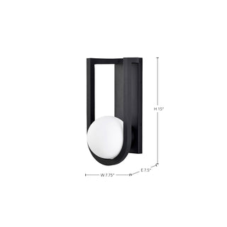 Cradle LED Wall Lantern in Matte Black