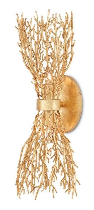 Sea Fan Two Light Wall Sconce in Gold Gilt