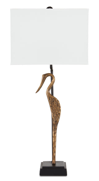 Antigone One Light Table Lamp in Antique Brass/Black