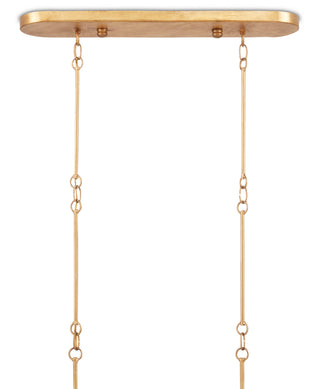 Grand Lotus Six Light Chandelier in Satin Black/Contemporary Gold Leaf