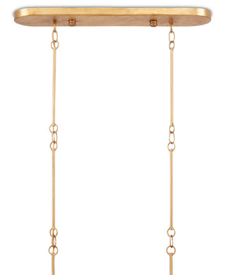 Grand Lotus Six Light Chandelier in Sugar White/Contemporary Gold Leaf