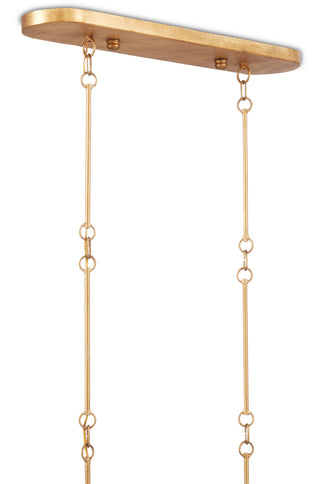 Grand Lotus Six Light Chandelier in Sugar White/Contemporary Gold Leaf