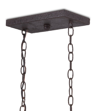 Denison Six Light Lantern in Natural/Molé Black