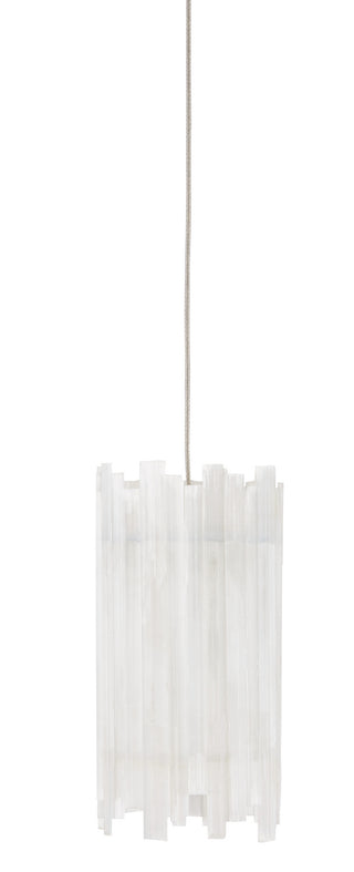 Escenia One Light Pendant in Frosted White/Silver