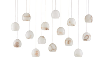 Lazio 15 Light Pendant in White/Silver