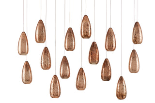 Rame 15 Light Pendant in Copper/Silver