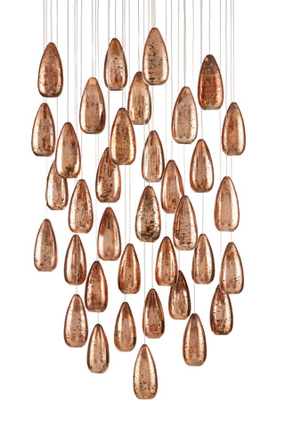 Rame 36 Light Pendant in Copper/Silver