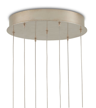 Piero Seven Light Pendant in Sugar White/Silver