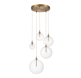 LED Pendant in Natural Brass