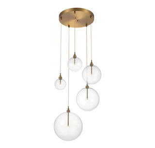 LED Pendant in Natural Brass