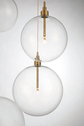 LED Pendant in Natural Brass