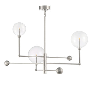 LED Chandelier in Brushed Nickel