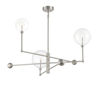 LED Chandelier in Brushed Nickel