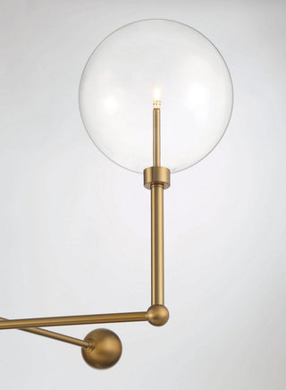 LED Chandelier in Natural Brass