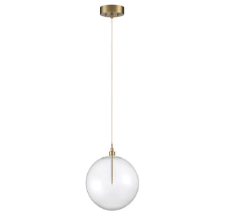 LED Pendant in Natural Brass
