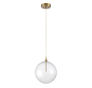LED Pendant in Natural Brass