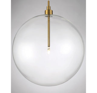 LED Pendant in Natural Brass