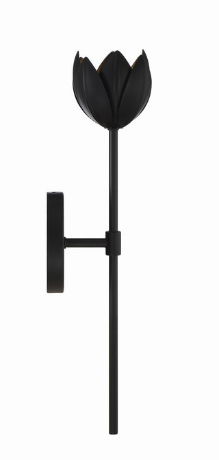 One Light Wall Sconce in Matte Black
