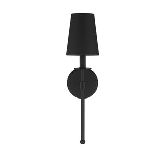 One Light Wall Sconce in Matte Black