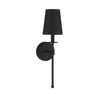 One Light Wall Sconce in Matte Black