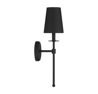 One Light Wall Sconce in Matte Black