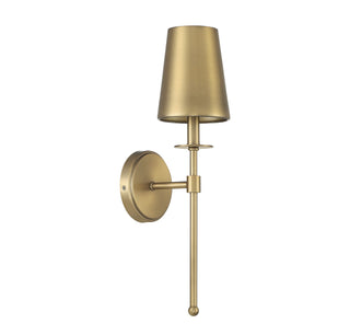 One Light Wall Sconce in Natural Brass
