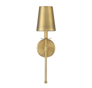 One Light Wall Sconce in Natural Brass
