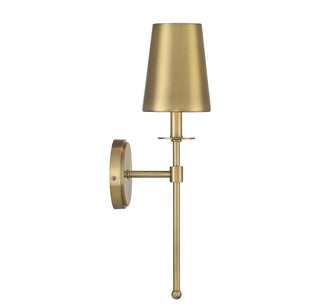 One Light Wall Sconce in Natural Brass