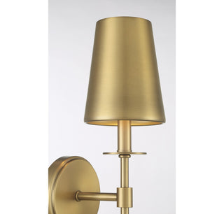 One Light Wall Sconce in Natural Brass