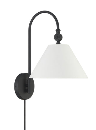 One Light Wall Sconce in Matte Black